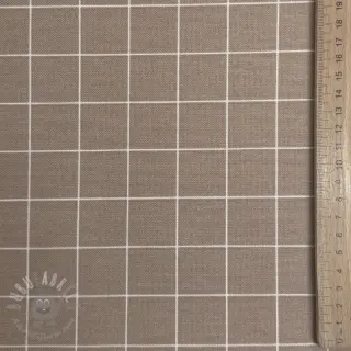 Decoratiestof premium Perfect grid lines taupe