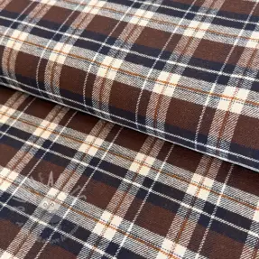 Katoenen stof FLANEL YARN DYED BRUSHED CHECK design G