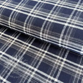 Katoenen stof FLANEL YARN DYED BRUSHED CHECK design D