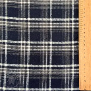 Katoenen stof FLANEL YARN DYED BRUSHED CHECK design D