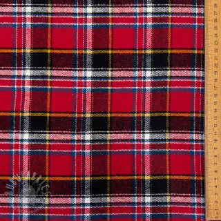 Katoenen stof FLANEL YARN DYED BRUSHED CHECK design E