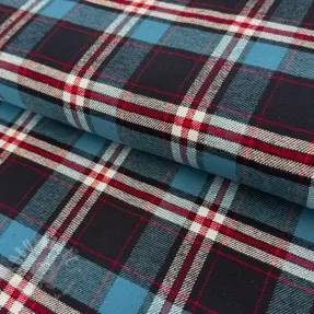 Katoenen stof FLANEL YARN DYED BRUSHED CHECK design H