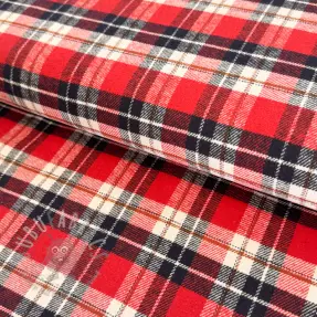 Katoenen stof FLANEL YARN DYED BRUSHED CHECK design I