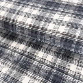 Katoenen stof FLANEL YARN DYED BRUSHED CHECK design J