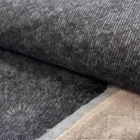 Ribfluweel QUILT black