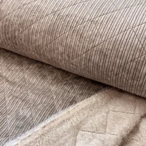 Ribfluweel QUILT champagne