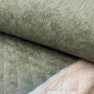 Ribfluweel QUILT khaki