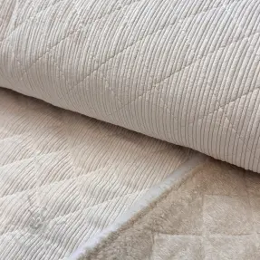 Ribfluweel QUILT sand