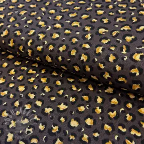 Decoratiestof premium Leopard animal small dark brown