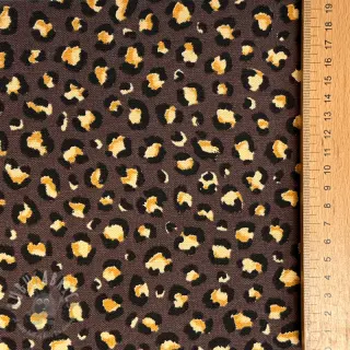 Decoratiestof premium Leopard animal small dark brown