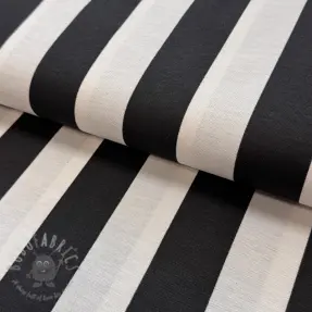 Decoratiestof premium Joyful basic stripe black