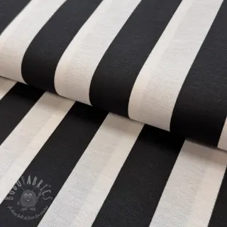 Decoratiestof premium Joyful basic stripe black