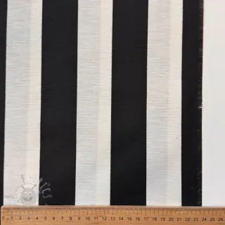 Decoratiestof premium Joyful basic stripe black