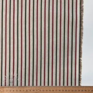 Decoratiestof Linenlook Little Xmas stripe
