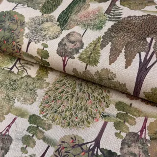 Decoratiestof Linenlook Wandering tree wood digital print