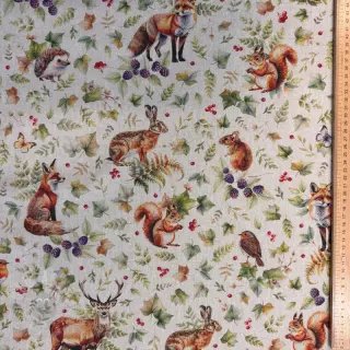 Decoratiestof Linenlook Animal forest dream digital print
