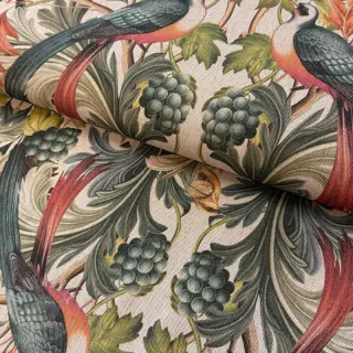 Decoratiestof Linenlook Leafy paradise bird digital print