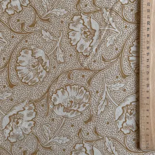 Decoratiestof Linenlook Bloomy art craft yellow