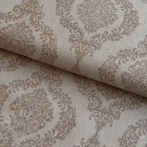Decoratiestof Linenlook Baroque damask charm taupe