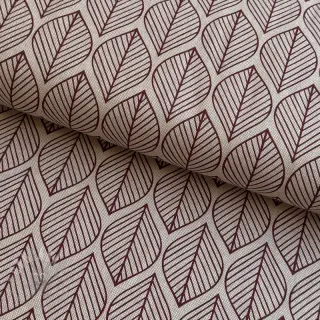 Decoratiestof Linenlook Leaf line minimalist wine