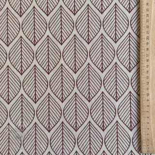 Decoratiestof Linenlook Leaf line minimalist wine