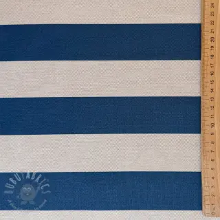 Decoratiestof Linenlook Joyful basic stripe denim