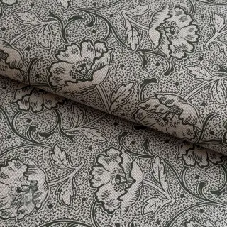 Decoratiestof Linenlook Bloomy art craft army