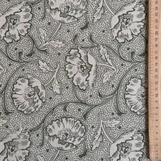 Decoratiestof Linenlook Bloomy art craft army