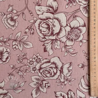 Decoratiestof Linenlook Elegant rose bloom wine