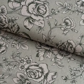Decoratiestof Linenlook Elegant rose bloom army