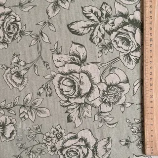 Decoratiestof Linenlook Elegant rose bloom army