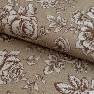Decoratiestof Linenlook Elegant rose bloom yellow