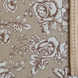 Decoratiestof Linenlook Elegant rose bloom yellow