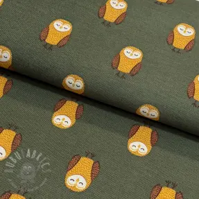 Decoratiestof premium Night owl nap army