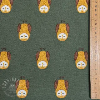 Decoratiestof premium Night owl nap army