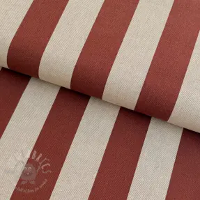 Decoratiestof Linenlook Joyful basic stripe terra