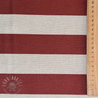 Decoratiestof Linenlook Joyful basic stripe terra