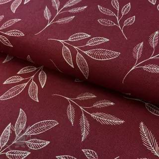 Decoratiestof Linenlook Elegant leaf branch wine
