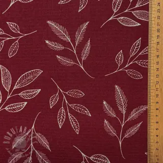 Decoratiestof Linenlook Elegant leaf branch wine