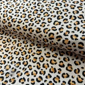 Decoratiestof Linenlook Leopard animal small