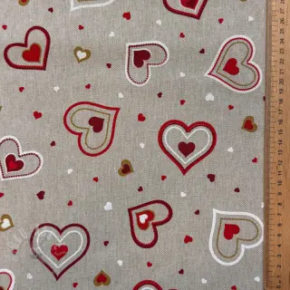 Decoratiestof Linenlook Sweet heart joy