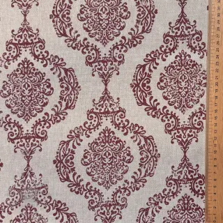 Decoratiestof Linenlook Baroque damask charm wine