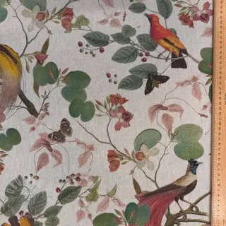 Decoratiestof Linenlook Orchid paradise bird digital print