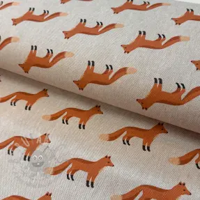 Decoratiestof Linenlook Fox parade line