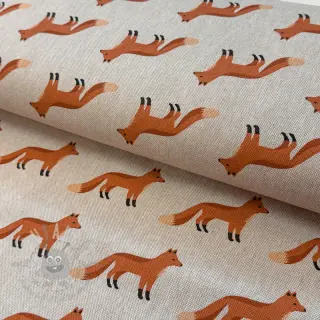 Decoratiestof Linenlook Fox parade line