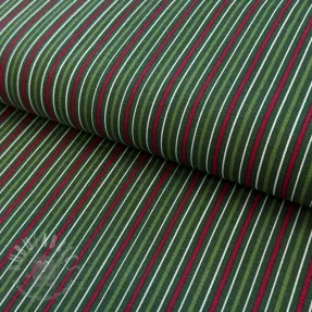 Decoratiestof premium Line Xmas stripe army