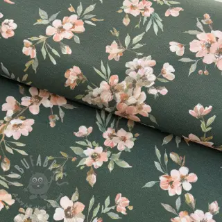 Decoratiestof premium Soft painted blossom army digital print