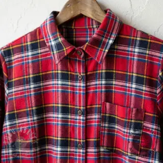 Katoenen stof FLANEL YARN DYED BRUSHED CHECK design E
