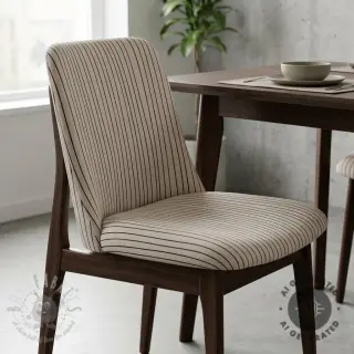 Decoratiestof Linenlook Freehand thin lines
