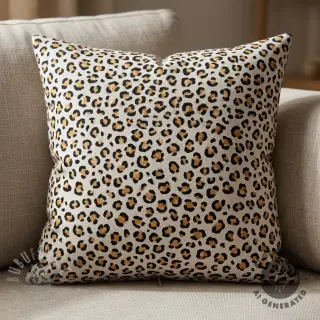 Decoratiestof Linenlook Leopard animal small